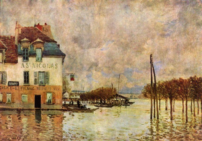 L Inondation a Port Marly, Alfred Sisley